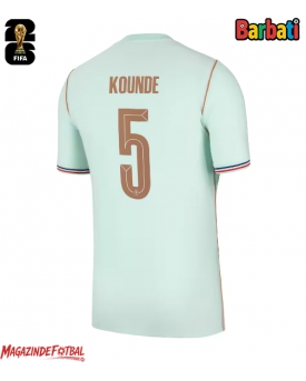 Franța Jules Kounde #5 Tricou Fotbal Replică Mondial 2026 Barbati Deplasare